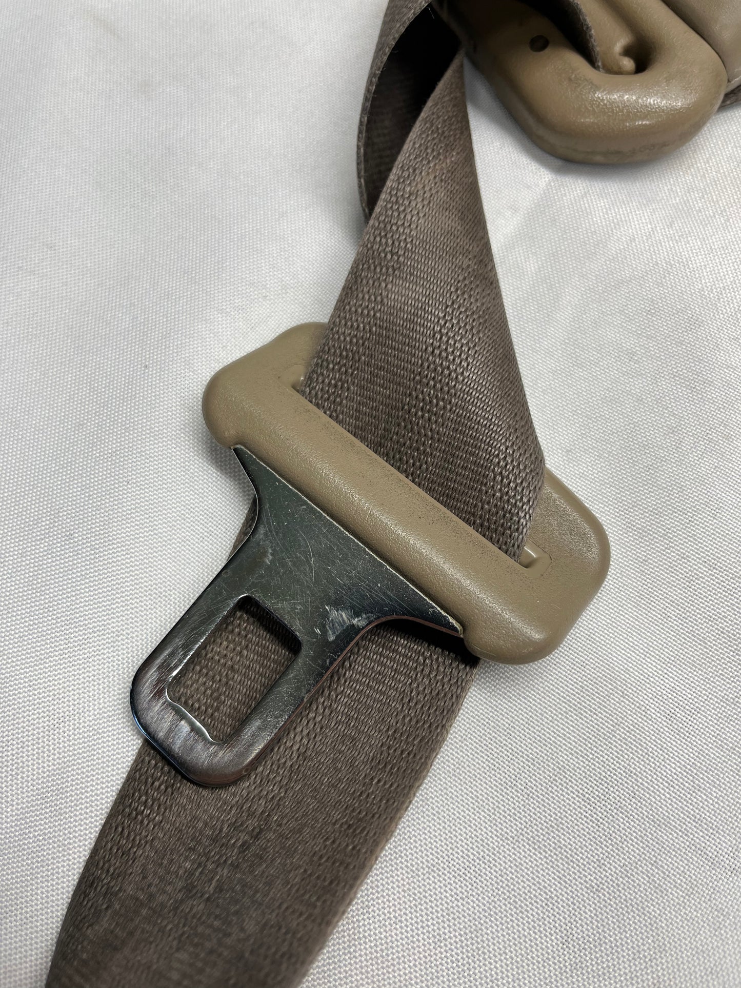 Used OEM Front Left Seat Belt - Tan - Toyota 4Runner - 1999-2002